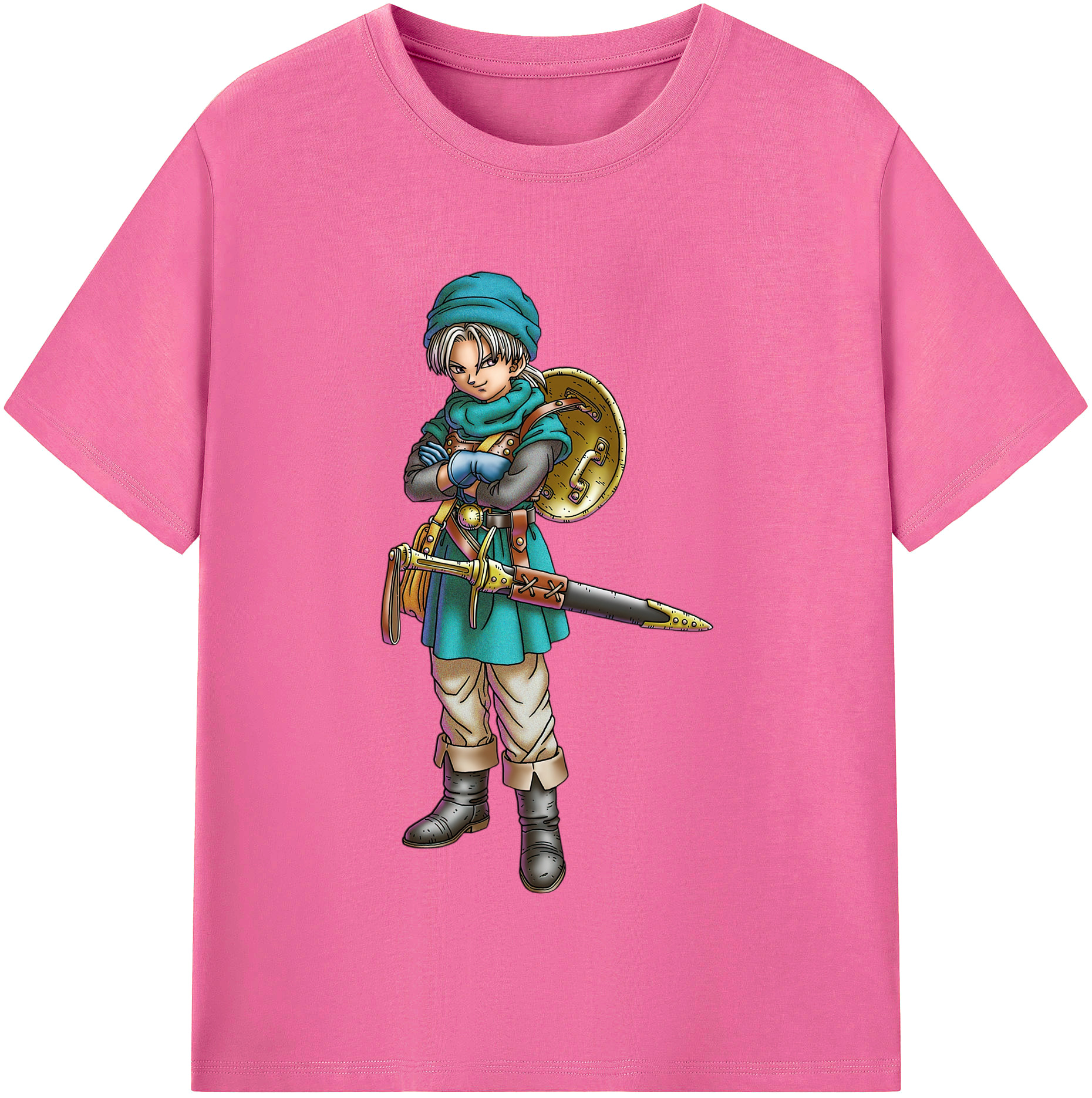 （画像用） ドラゴンクエスト Doragon Kuesuto Dragon Quest レディースカジュアルプリントTシャツ（綿100％）